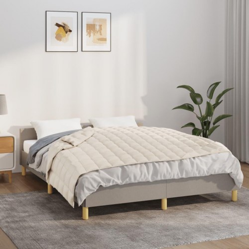 Tyngdetæppe i bomuld 122×183 cm - 9 kg, lys creme