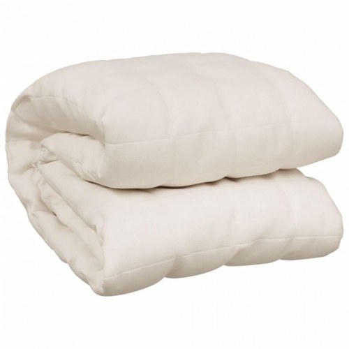 Tyngdetæppe i bomuld 122×183 cm - 9 kg, lys creme