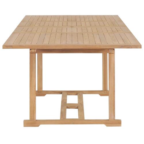Forlængeligt havebord 180-280 x 100 x 75 cm massivt teaktræ