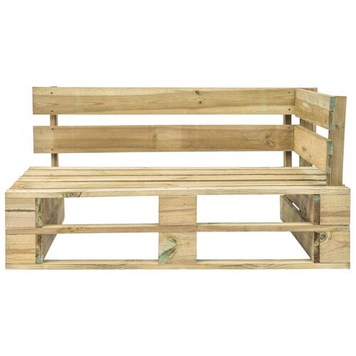 Pallebænk hjørnedel træ grøn
