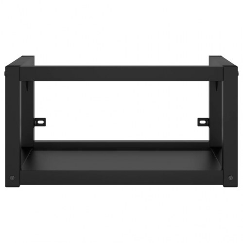 Væghængt badeværelsesmøbel til håndvask 40x38x31 cm jern sort