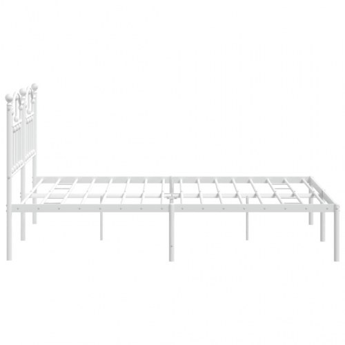 Sengeramme med sengegavl 140 x 190 cm - hvid