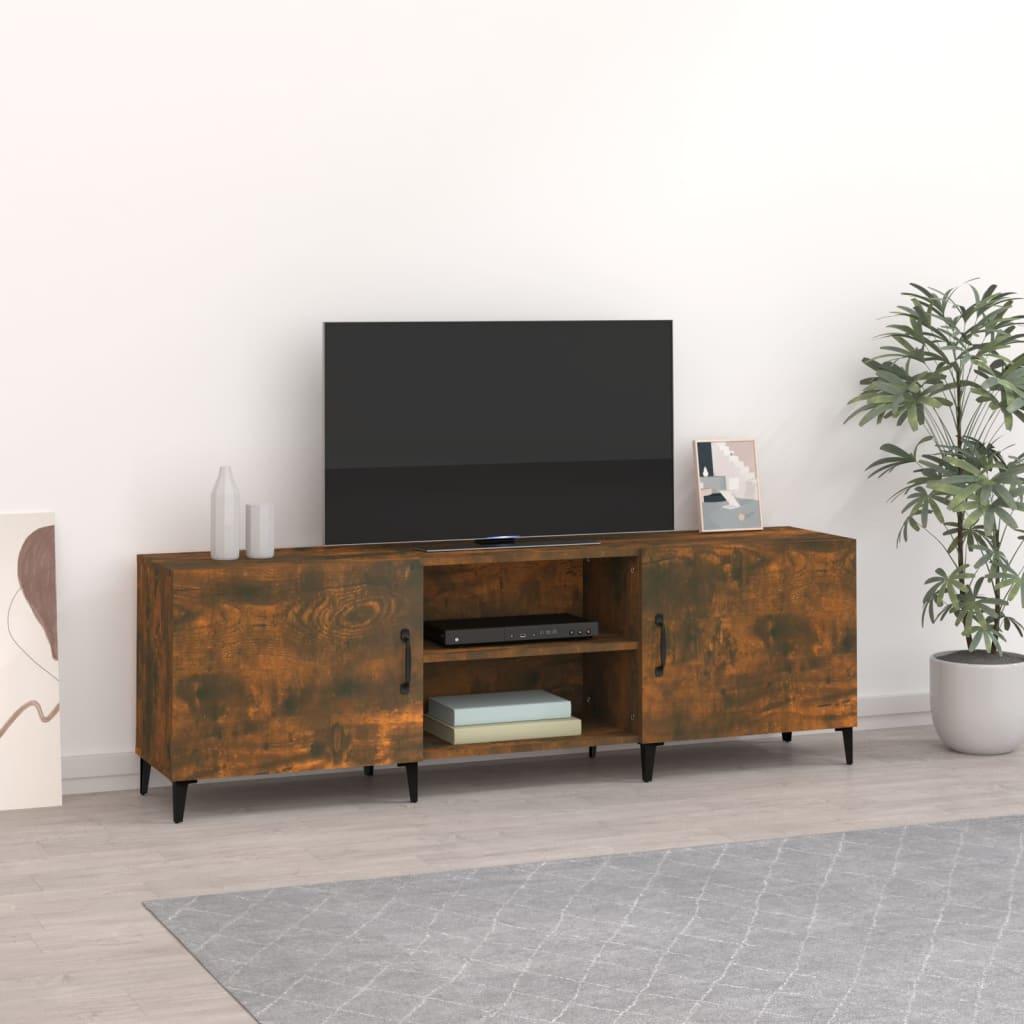 Tv-bord 150x30x50 cm konstrueret træ røget egetræsfarve