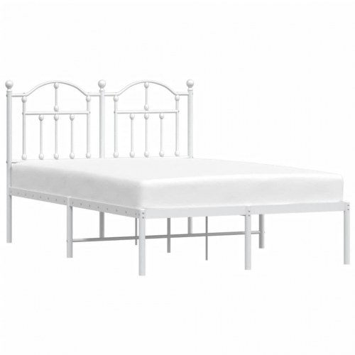 Sengeramme med sengegavl 120 x 200 cm - hvid