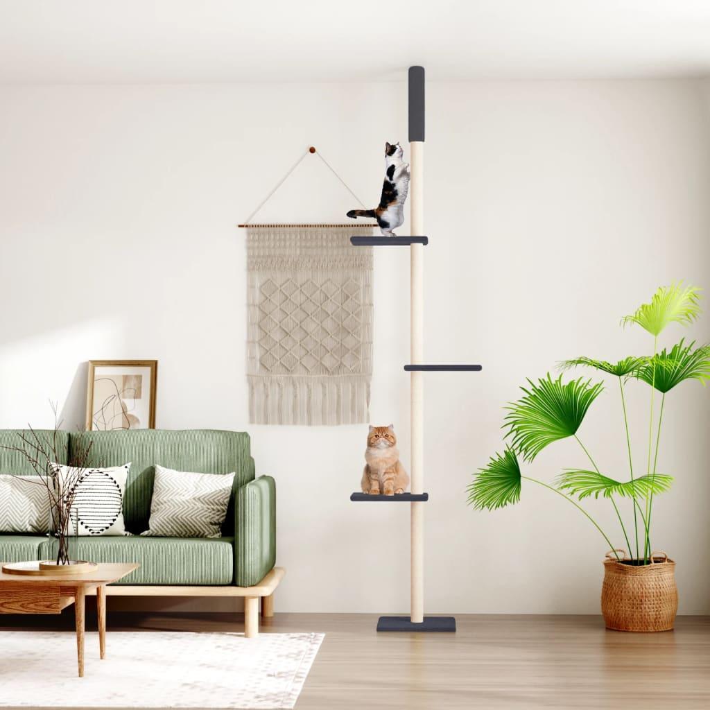 Kradsetræ fra gulv til loft 267,5-297,5 cm mørkegrå