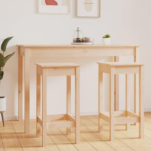 Barstole 2 stk. 40x40x78 cm massivt fyrretræ