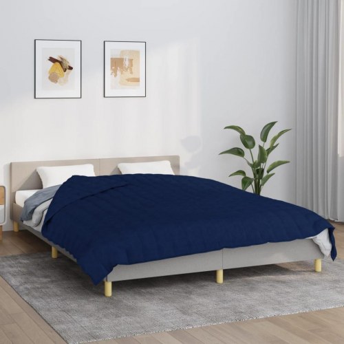 Tyngdetæppe i bomuld 220 × 240 cm - 11 kg, blå