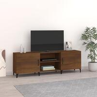 Tv-bord 150x30x50 cm konstrueret træ brun egetræsfarve