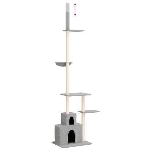 Kradsetræ fra gulv til loft 250,5-276,5 cm lysegrå