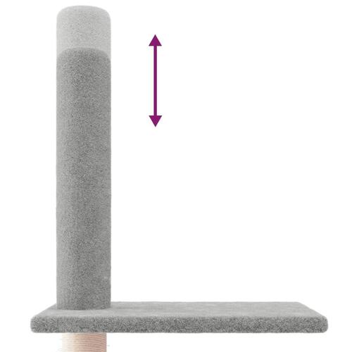 Kradsetræ fra gulv til loft 250,5-276,5 cm lysegrå