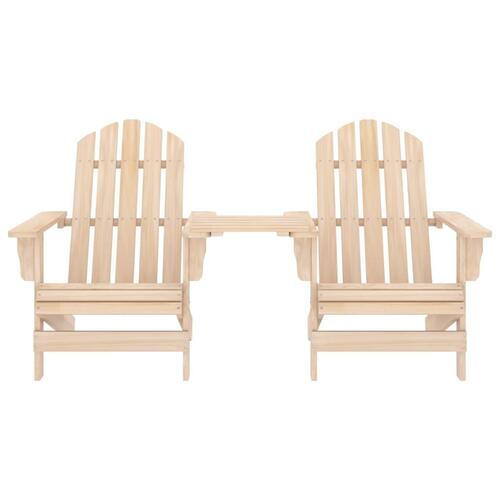 Adirondack-havestole med tebord massivt grantræ