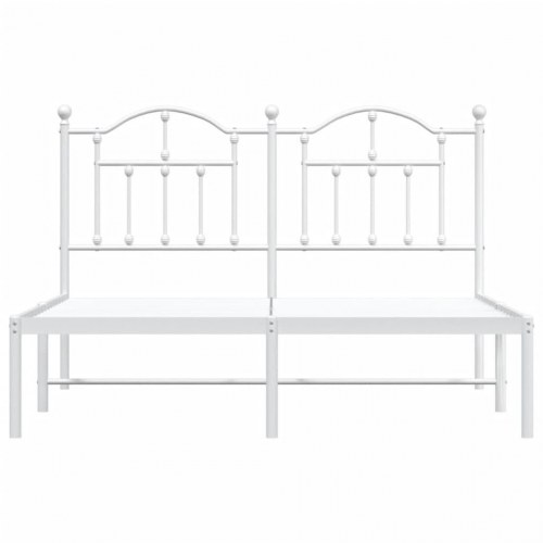 Sengeramme med sengegavl 140 x 200 cm metal - hvid