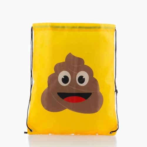 Skoletaske - Gul Emoji Rygsæk “Poo”