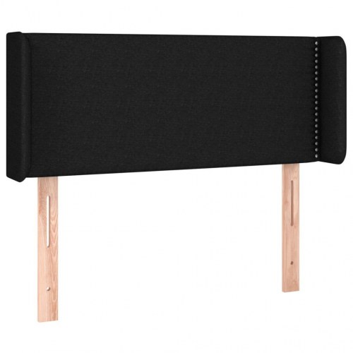 Sengegavl med LED-lys 93 x 16 x 78/88 cm - sort