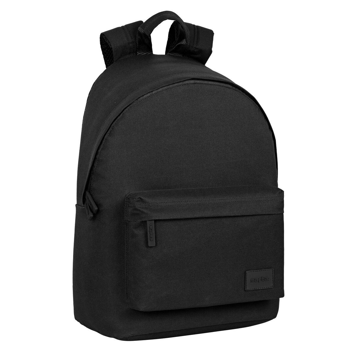 Safta skoletaske/laptop-rygsæk 31 × 41 × 16 cm - sort