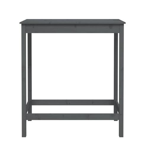 Barbord 100x50x110 cm massivt fyrretræ grå
