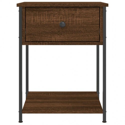 Sengebord 44x45x58 cm konstrueret træ brun egetræsfarve