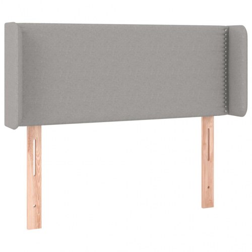 Sengegavl med LED-lys 103 x 16 x 78/88 cm - lysegrå