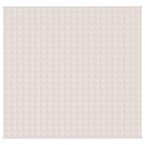Tyngdetæppe 220×240 cm - 15 kg - stof i lys creme