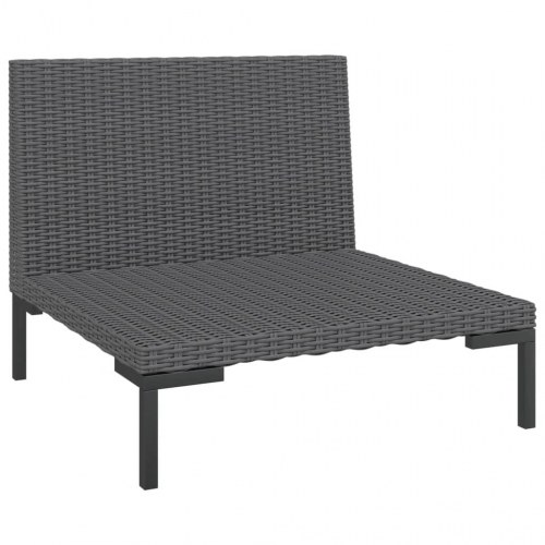 Moduler til havesofa 2 stk. med hynder halvrundt polyrattan