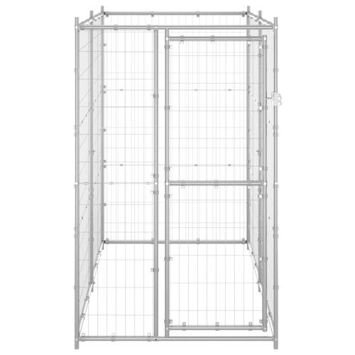 Udendørs hundebur 110x220x180 cm galvaniseret stål