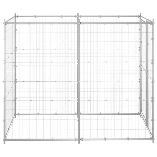 Udendørs hundebur 110x220x180 cm galvaniseret stål