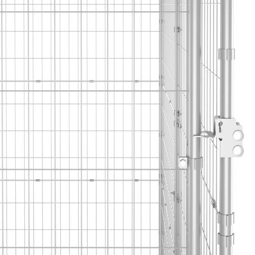 Udendørs hundebur 110x220x180 cm galvaniseret stål