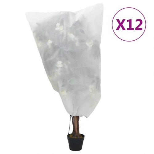 Plantebeskyttelse med snore 12 stk. 70 g/m² 0,8x0,8 m