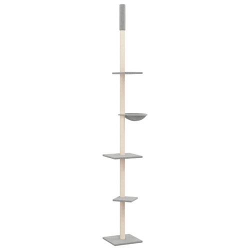 Kradsetræ fra gulv til loft 263,5-289,5 cm lysegrå