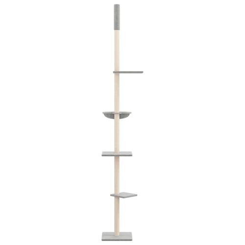 Kradsetræ fra gulv til loft 263,5-289,5 cm lysegrå