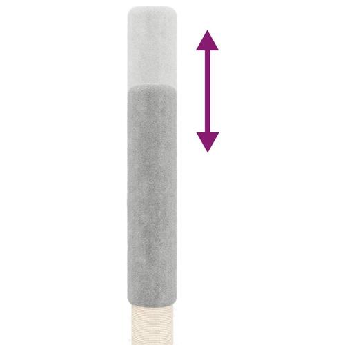 Kradsetræ fra gulv til loft 263,5-289,5 cm lysegrå