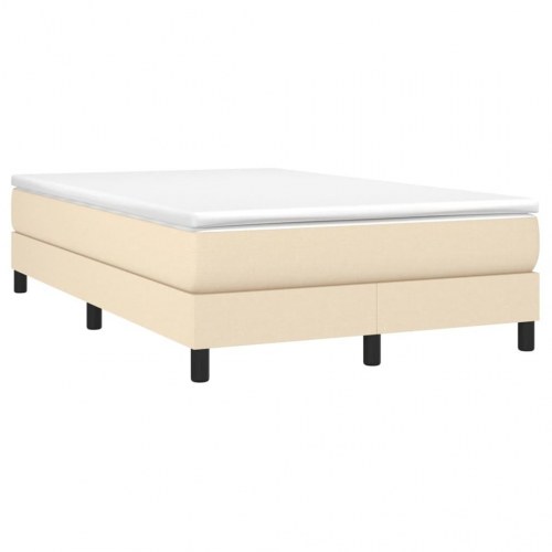 Kontinentalseng med madras 120×190 cm - stof, cremefarvet