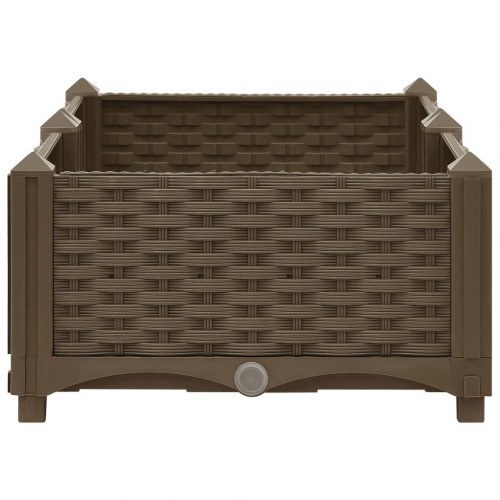 Højbed 80×40×23 cm - brun polypropylen plantekasse