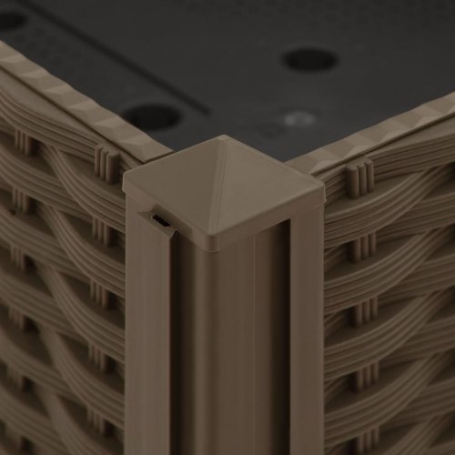 Højbed 80×40×23 cm - brun polypropylen plantekasse