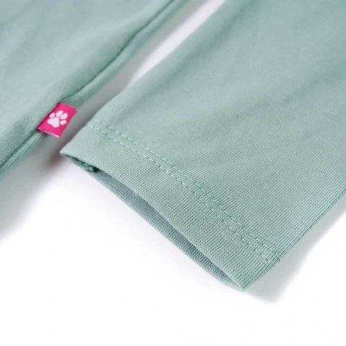 Langærmet T-shirt til børn str. 128 - mintgrøn