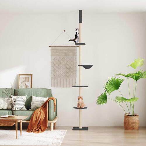 Kradsetræ fra gulv til loft 263,5-289,5 cm mørkegrå