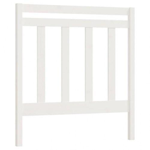 Sengegavl 95×4×100 cm - massivt fyrretræ, hvid