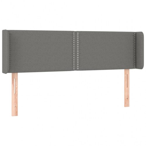 Sengegavl med LED-lys 147 x 16 x 78/88 cm - mørkegrå