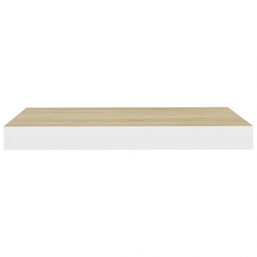 Væghylder 2 stk. 40×23×3,8 cm - MDF i egetræslook og hvid