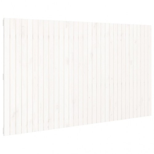 Sengegavl 204×3×110 cm i massivt fyrretræ - hvid, væghængt