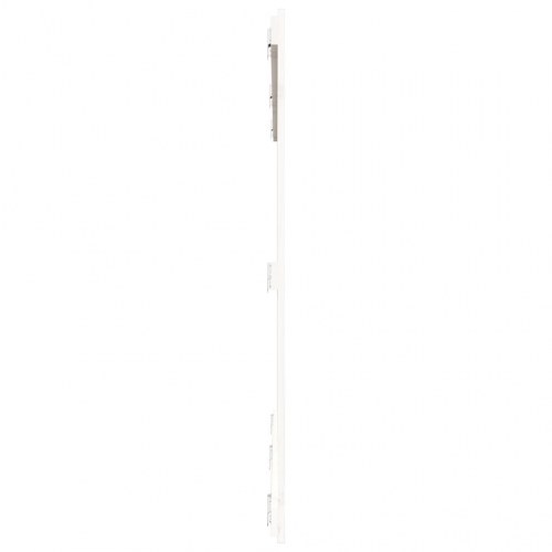 Sengegavl 204×3×110 cm i massivt fyrretræ - hvid, væghængt