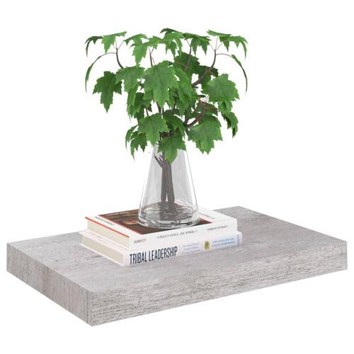 Væghylder 2 stk. 40x23x3,8 cm MDF betongrå