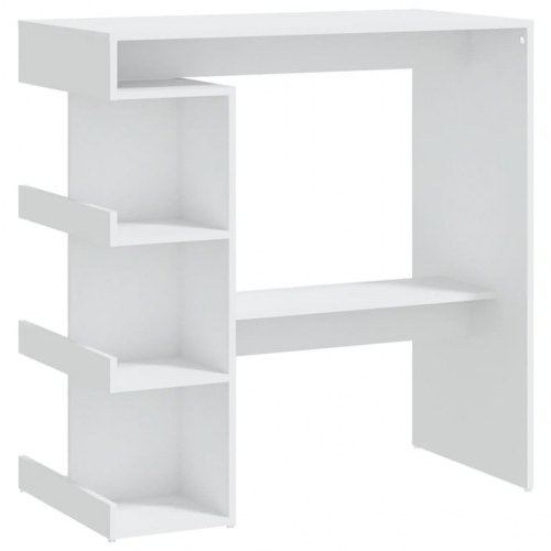 Barbord med stativ 100×50×101,5 cm - konstrueret træ, hvid