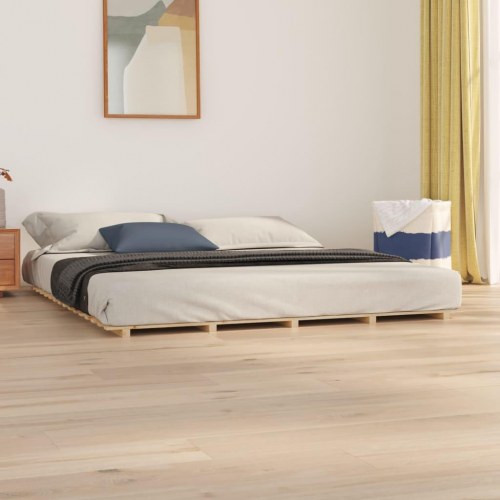 Sengeramme 200x200 cm massivt fyrretræ