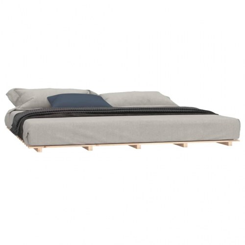 Sengeramme 200x200 cm massivt fyrretræ