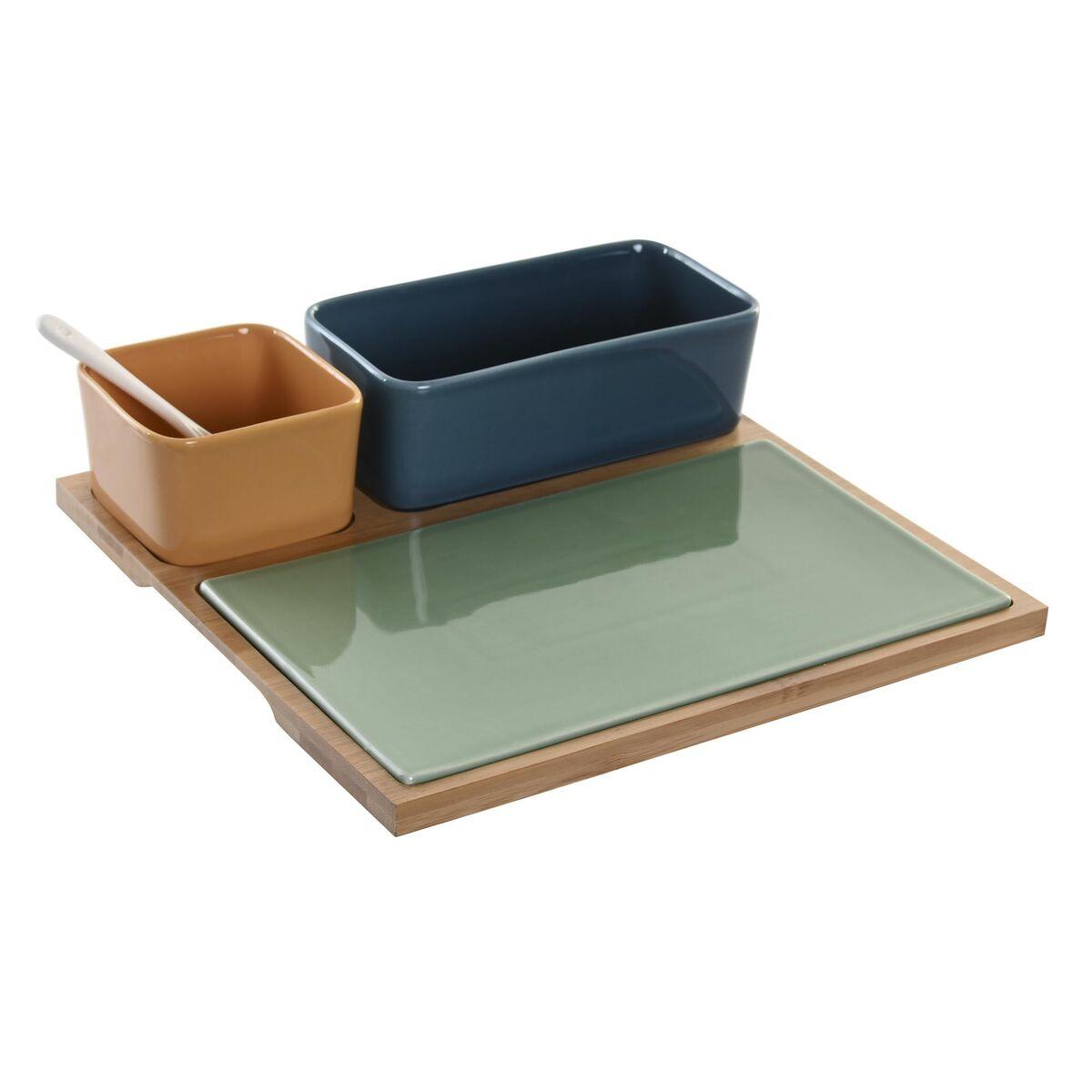 Sæt Til Appetizere Porcelæn Multifarvet Bambus 5 Dele 27 X 26 X 8 Cm