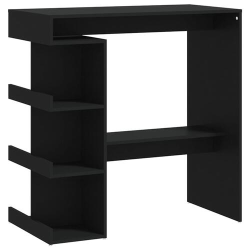 Barbord m. stativ 100x50x101,5 cm konstrueret træ sort