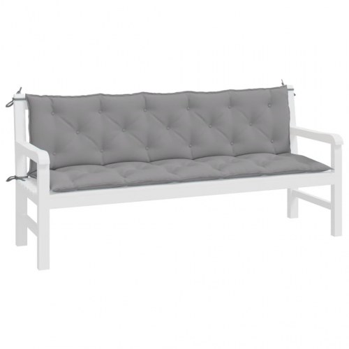 Hynder til havebænk 2 stk. 180x50x7 cm oxfordstof grå