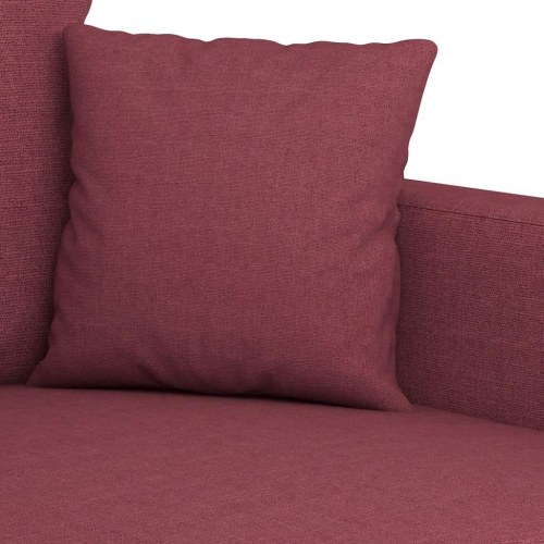 3-personers sofa i stof - vinrød, sædebredde 180 cm