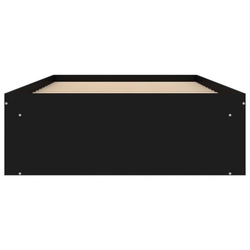 Sengeramme med opbevaring 90x200 cm - sort træ